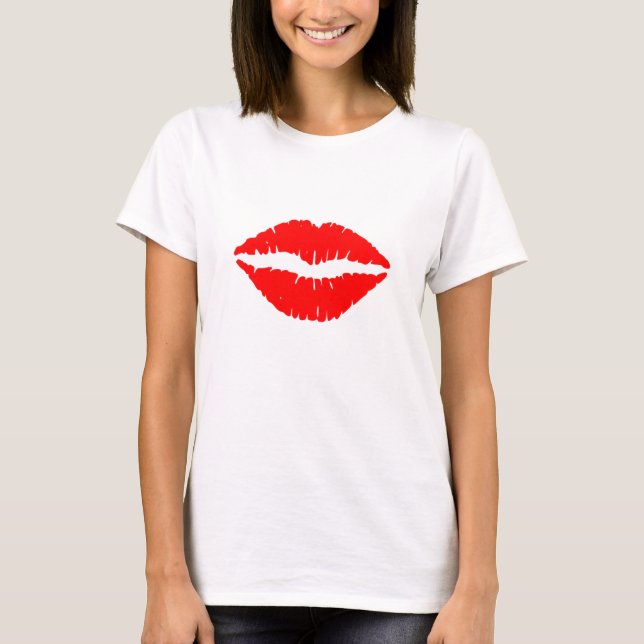 Women's Fashion Graphic Style LIPS T-Shirt (Front)