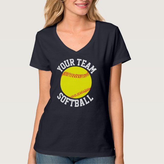 Women's Fastpitch Softball Football-Style Jersey T-Shirt (Front)