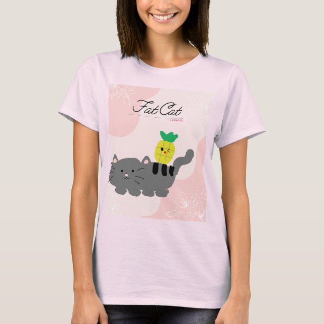 Women's Fat cat PINK spring shirt (Front)