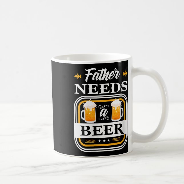 Womens Father Needs A Beer Bride And Groom Drinker Coffee Mug (Right)