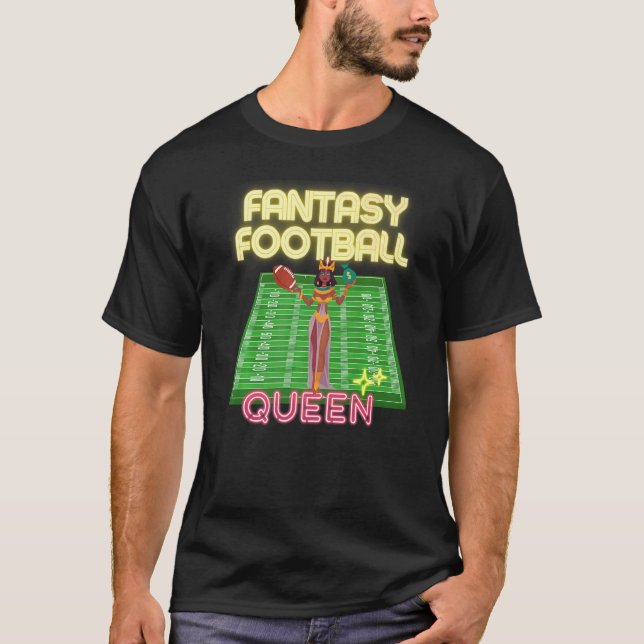 Women's Female Fantasy Football Queen League Champ T-Shirt (Front)