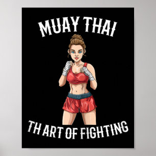 Womens Female Muay Thai Fighter - Thai Boxing Mma  Poster