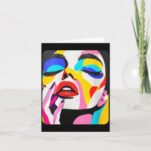 Women's female women's abstract fashion designer card