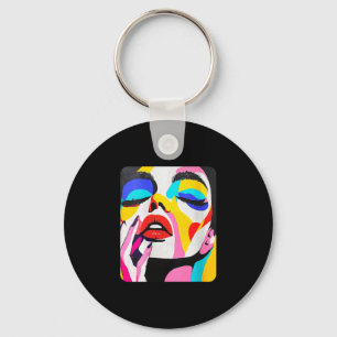 Women's female women's abstract fashion designer  key ring