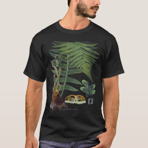 Womens Fern Botanical Plant Botany VNeck  T-Shirt