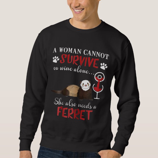 Womens Ferre  For Ferret Sweatshirt (Front)