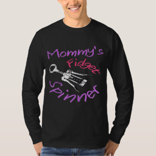 Womens Fidget Spinner Mommys Fidget Spinner wine M T-Shirt