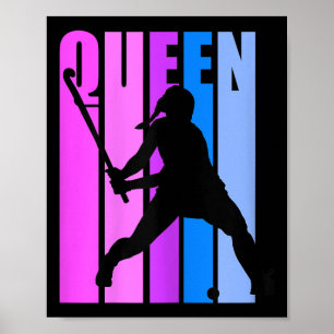 Womens Field Hockey Queen Birthday Sports Girls Te Poster
