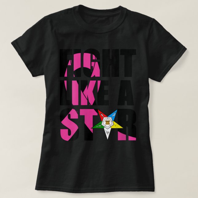Womens Fight Like A OES Eastern Star Sister Breast T-Shirt (Design Front)
