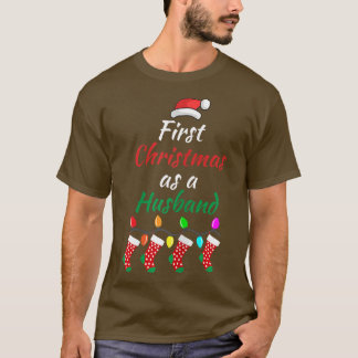 Womens First Christmas as a Husband New Groom Spou T-Shirt