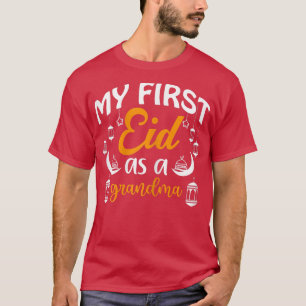 Womens First Eid As Grandma Happy Eid Al Fitr Al A T-Shirt
