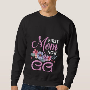 Womens First Mum Now Gg Grandma Blessings Promoted Sweatshirt