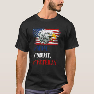 Womens First Mum Now Mimi Cute American Eagle Flag T-Shirt