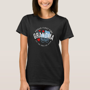 Womens First Time Grandma Blue Stroller Granny Or T-Shirt