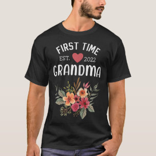 Womens First Time Grandma Est T-Shirt