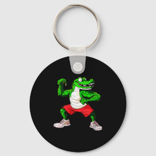 Womens Fitness Crocodile V-neck Key Ring