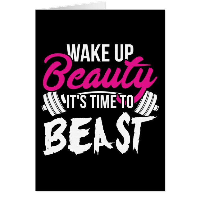 Women's Fitness - Wake Up Beauty, Time To Beast (Front)
