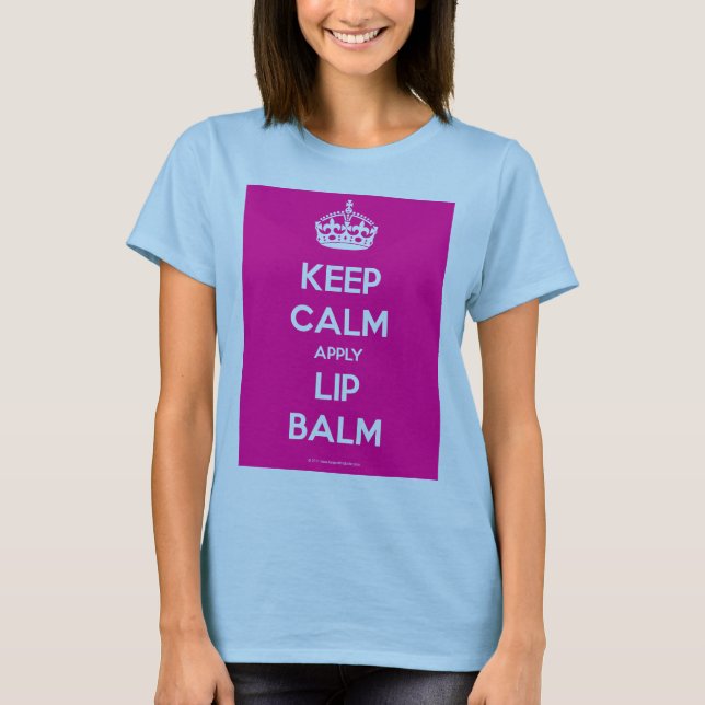WOMEN'S FITTED KEEP CALM LIP BALM TEE (Front)