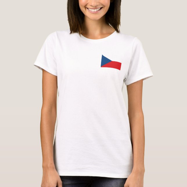 Women's  Fleece Zip Jogger with flag of Czechia T-Shirt (Front)
