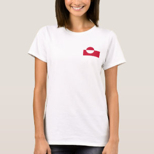 Women's  Fleece Zip Jogger with flag of Greenland T-Shirt
