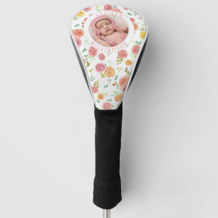 Women's Floral Baby Photo Golf Head Cover