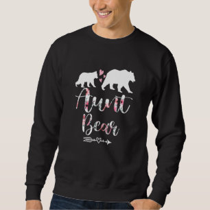 Womens Floral Bear Matching Family Outfits Aunt Be Sweatshirt
