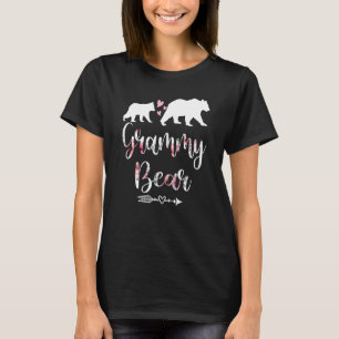 Womens Floral Bear Matching Family Outfits Grammy T-Shirt