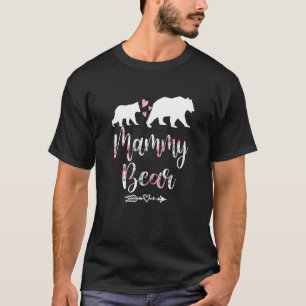 Womens Floral Bear Matching Family Outfits Mammy B T-Shirt