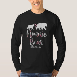 Womens Floral Bear Matching Family Outfits Nonnie  T-Shirt