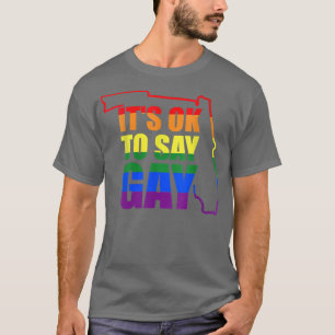 Womens Florida Gay Say Gay Trans Stay Proud LGBTQ  T-Shirt