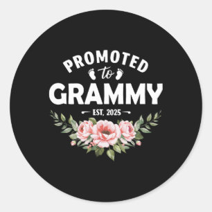 Womens Flower Promoted To Grammy 2025  Classic Round Sticker