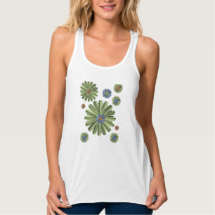 womens flower tank top shirt