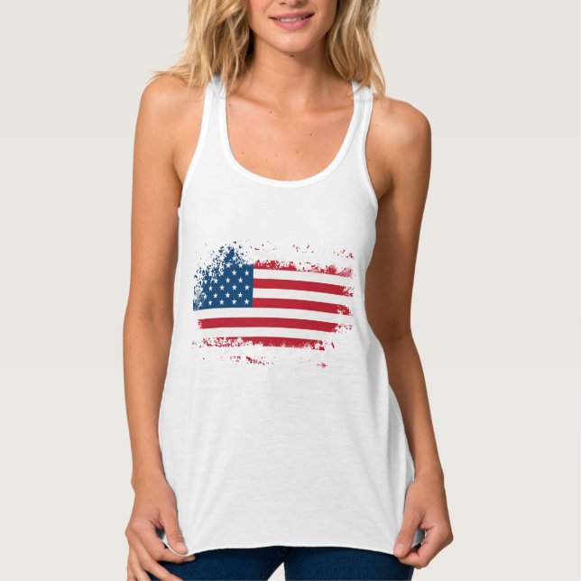Women's Flowy Muscle Tank Top (Front)