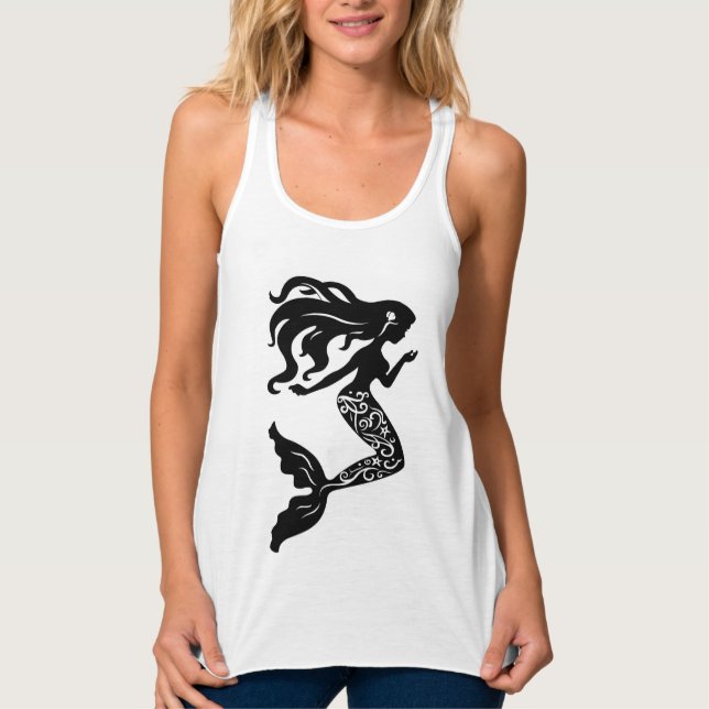 Womens Flowy Tank-Mermaid Singlet (Front)