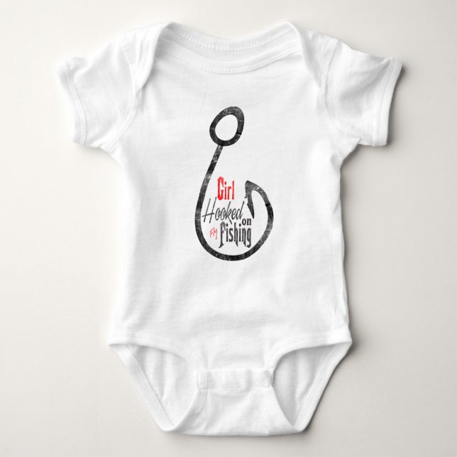 Womens Fly Fishing Logo Baby Bodysuit (Front)