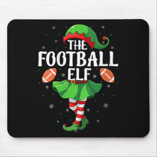 Womens Football Elf Christmas Girls Women Elf Squa Mouse Pad
