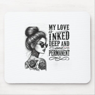 Womens For Anti Valentine’s Day Tattooed Single Wo Mouse Pad