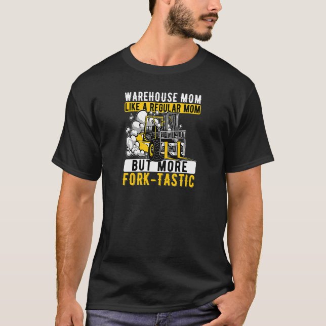 Womens Fork Tastic Mum Warehouse Forklift Operator T-Shirt (Front)