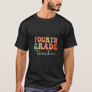 Womens Fourth Grade Teacher Retro Men Women First T-Shirt