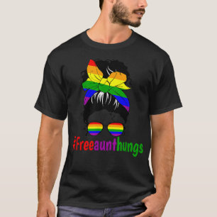 Womens Free Aunt Hugs Gay Pride LGBTQ Month T-Shirt