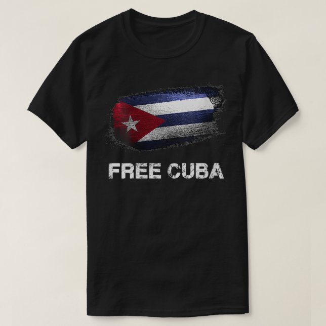 Womens Free Cuba VNeck  T-Shirt (Design Front)