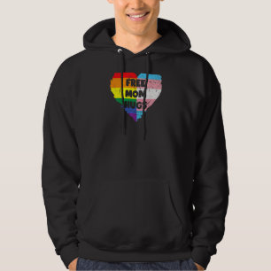 Womens Free Mum Hugs Gay Pride Transgender Rainbow Hoodie