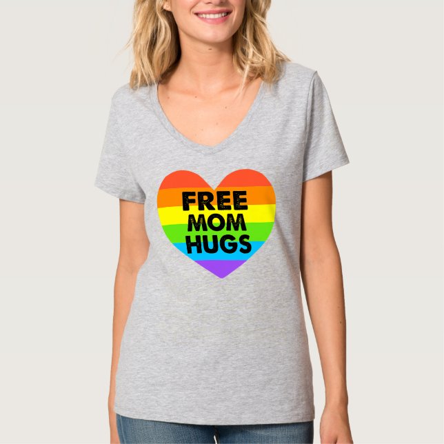 Womens Free Mum Hugs LGBT  T-Shirt (Front)