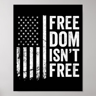 Womens freedom isn't - veterans day patriotic poster