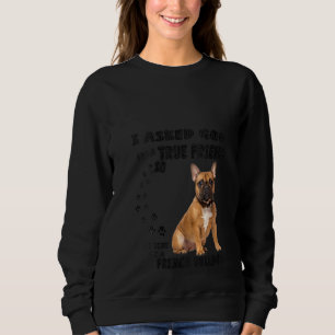 Womens French Bulldog Quote Mum Dad Print Cute Fre Sweatshirt