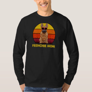 Womens Frenchie Mum Retro Sunset Sunglasses Women T-Shirt