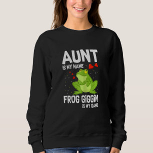 Womens Frog Catching For Bullfrog Hunter and Frog  Sweatshirt