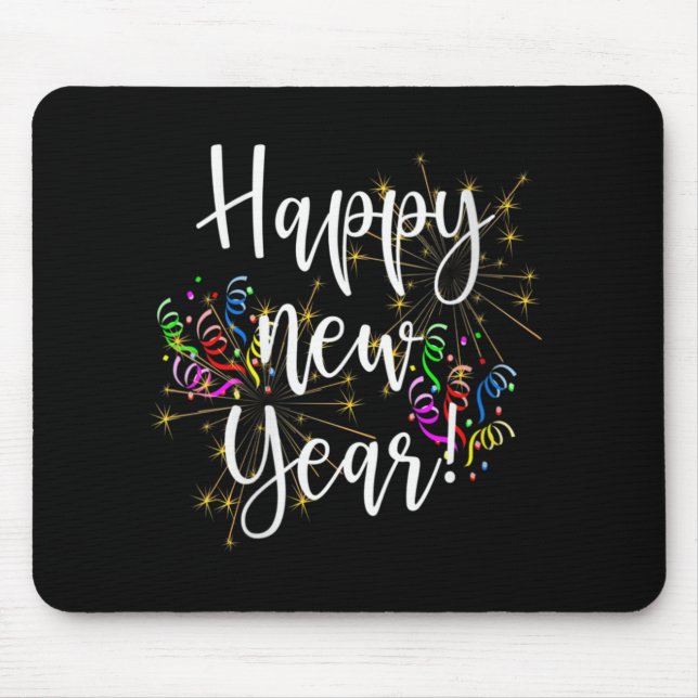 Womens Fun Happy New Year Day Eve Party Fireworks  Mouse Pad (Front)