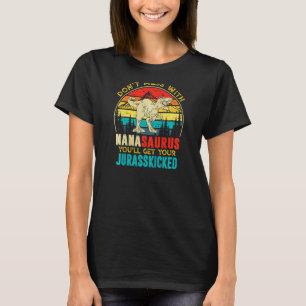 Womens Fun Women Retro Nanasaurus Dinosaur Rex Mot T-Shirt