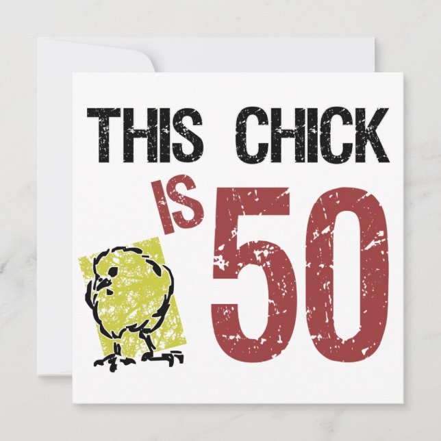 Women's Funny 50th Birthday Card (Front)